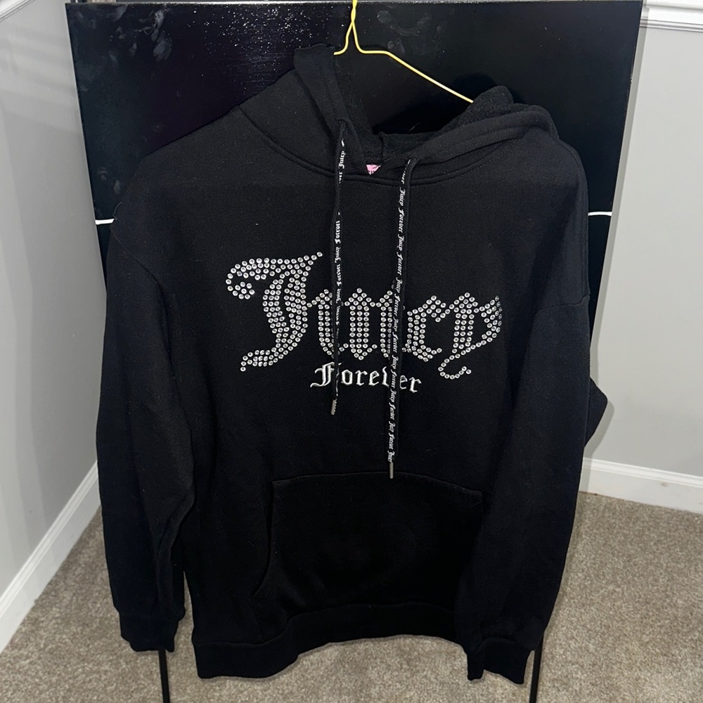 Juicy Couture Black Rhinestone Hoodie